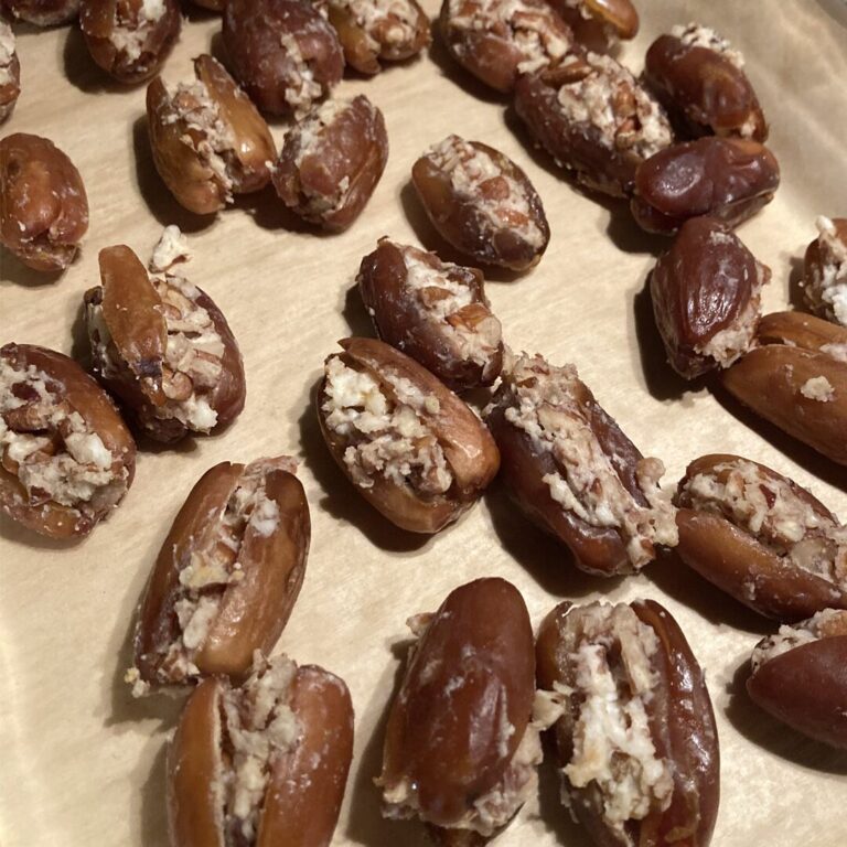 Bacon and cheese stuffed dates